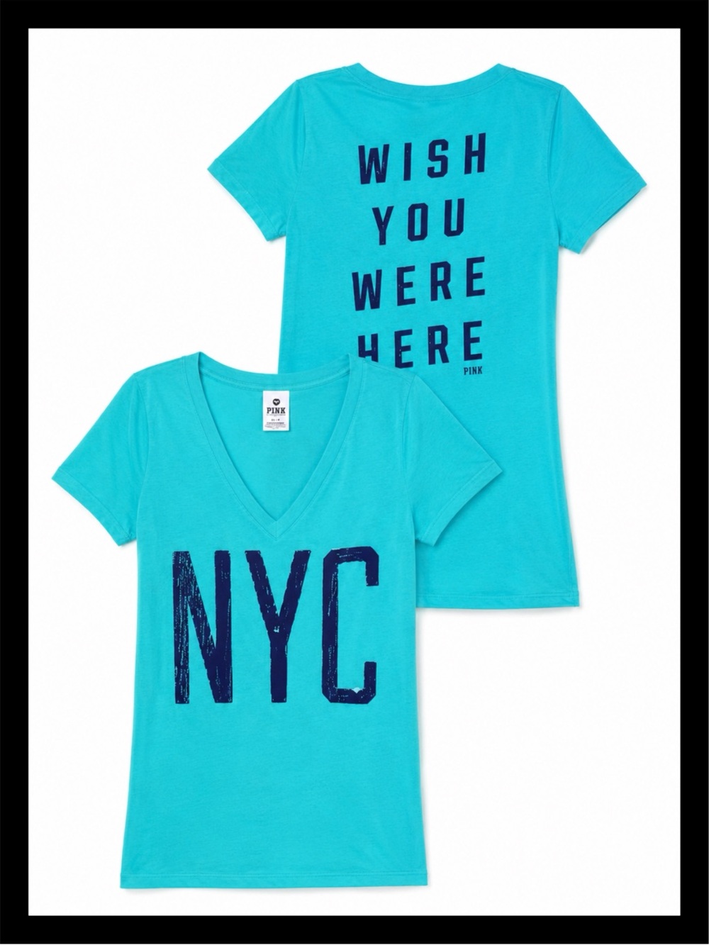 💕PINK NYC “Wish You Were Here” Vintage Tee NWT💕